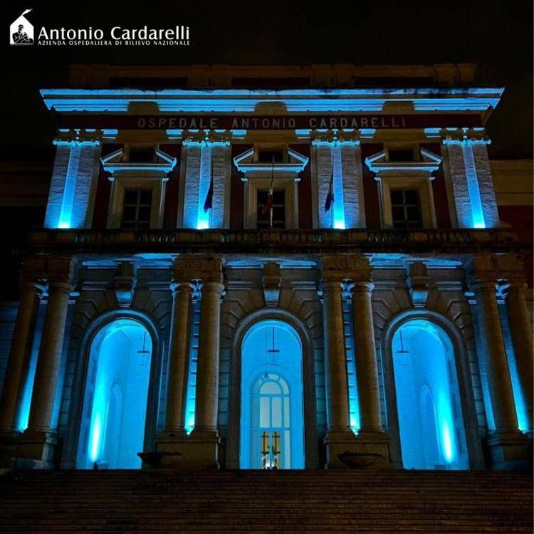 Al Cardarelli più infermieri in pronto soccorso e facciata azzurra per tifare il Napoli