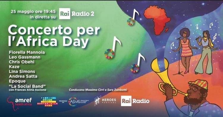 Da Mannoia a Lina Simons, artisti in concerto per l'Africa Day su Rai Radio2