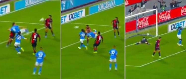 La mezza rovesciata di McTominay - frame Dazn