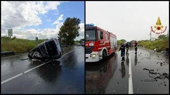 Auto finisce contro un albero e si ribalta sull'Ardeatina: un morto e 4 feriti gra