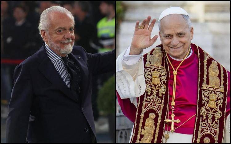 Papa Leone XIV e De Laurentiis - Afp e Fotogramma/IPA