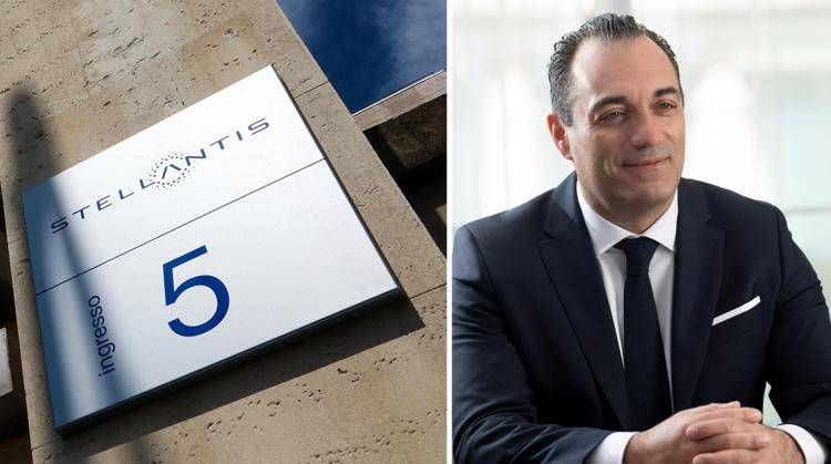 Stellantis, la sede a Torino Mirafiori. A destra, il nuovo ceo Antonio Filosa - Fotogramma