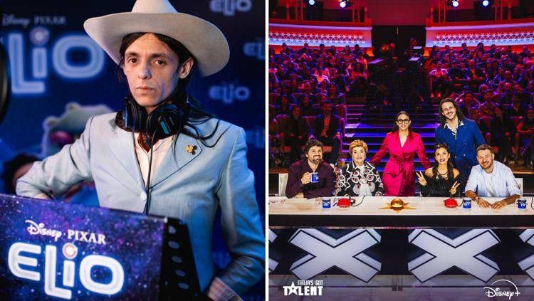 da sinistra: Lucio Corsi, Frank Matano, Mara Maionchi, Aurora Leone, Elettra Lamborghini, Fru e Alessandro Cattelan - Disney