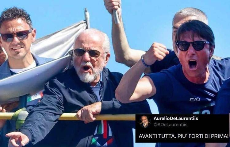 Napoli, Conte rinnova. De Laurentiis: "Avanti tutta, più forti di prima"