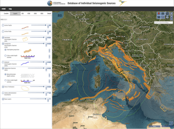 Sismicità in Italia: online il database DISS con sorgenti aggiornate