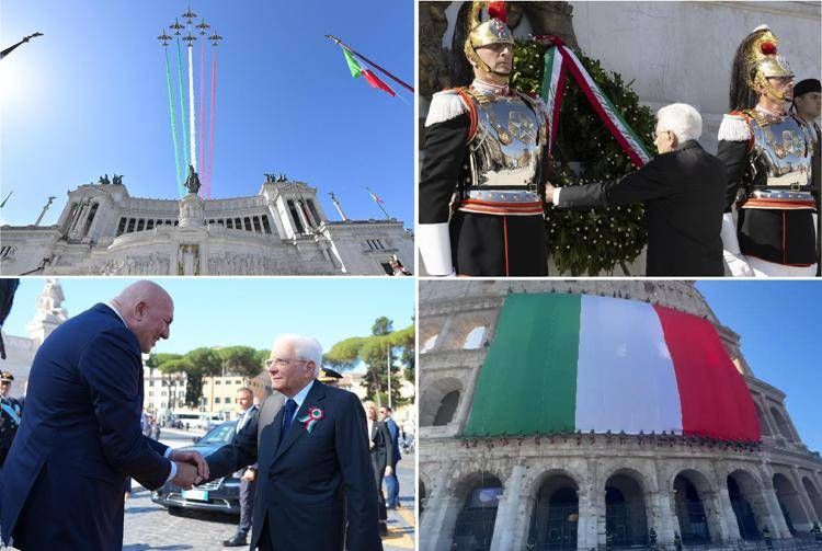 2 giugno, Mattarella all'Altare della Patria: 