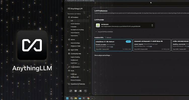 LLM Faster su PC NVIDIA RTX AI: eseguire modelli linguistici ovunque con AnythingLLM