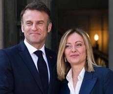 Giorgia Meloni ed Emmanuel Macron - (Fotogramma/Ipa)