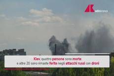 Ucraina, vasto attacco russo: raid con droni su Kiev