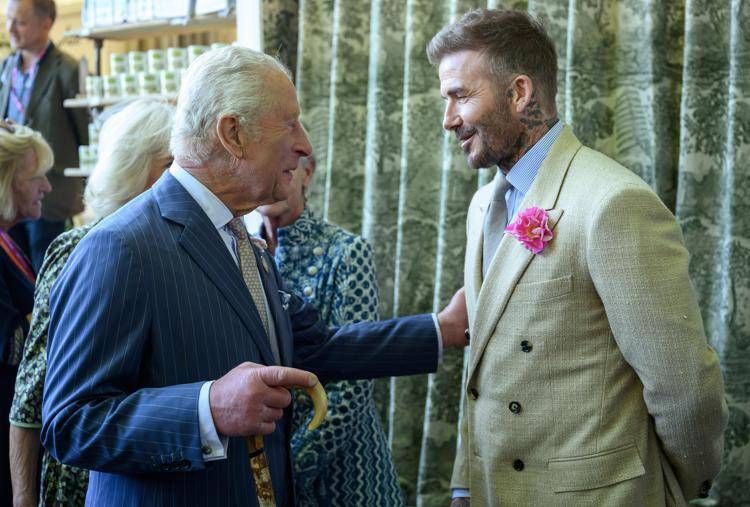 Re Carlo e David Beckham (Fotogramma/Ipa)