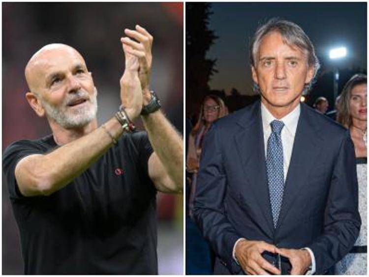 Stefano Pioli e Roberto Mancini - Ipa/Fotogramma