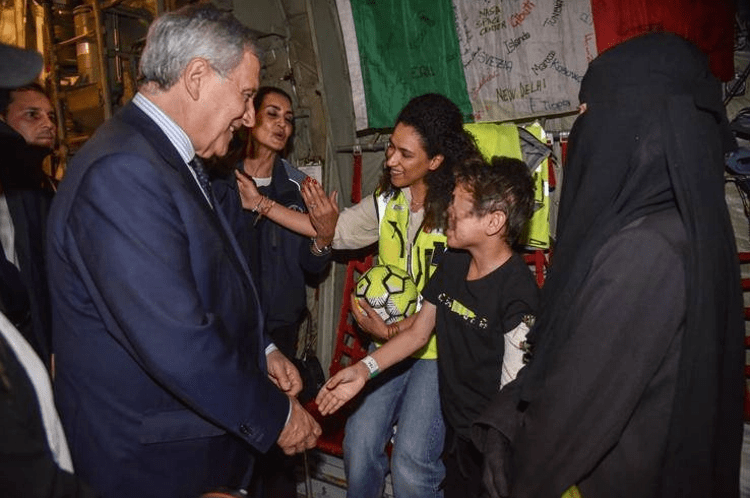 Antonio Tajani, Adam e la madre Alaa Alnajjar 