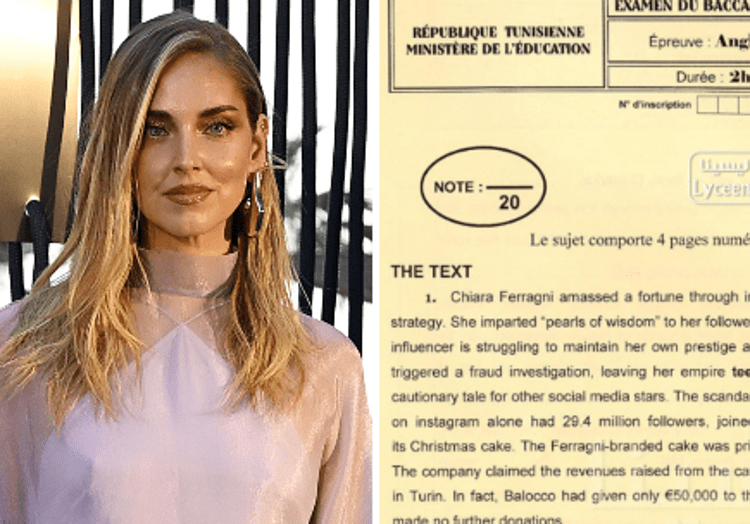 Ferragni tra le tracce della maturità in Tunisia, sotto esame il caso Pandoro-gate