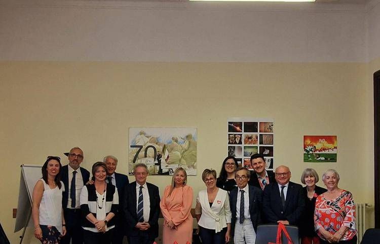 La delegazione firmataria del protocollo al Mim