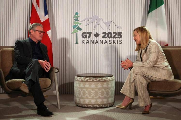 Starmer e Meloni al G7 in Canada - Afp