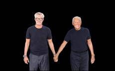 Giorgio Armani con lo storico collaboratore Leo Dell'Orco