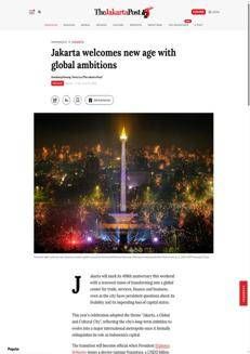 Indonesia: Jakarta celebrates its 498th anniversary with global ambitions