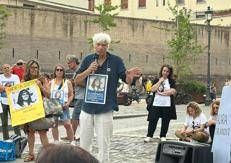 Pietro Orlandi al sit in per il 42esimo anniversario della scomparsa della sorella Emanuela - Adnkronos