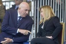 Guido Crosetto e Giorgia Meloni (Fotogramma/Ipa)