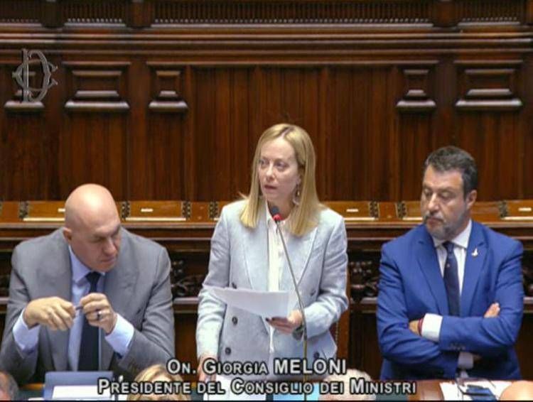 Giorgia Meloni in Aula alla Camera