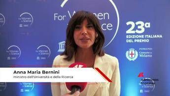 For Women in Science, min. Bernini, ‘sia riconosciuto valore femminile’