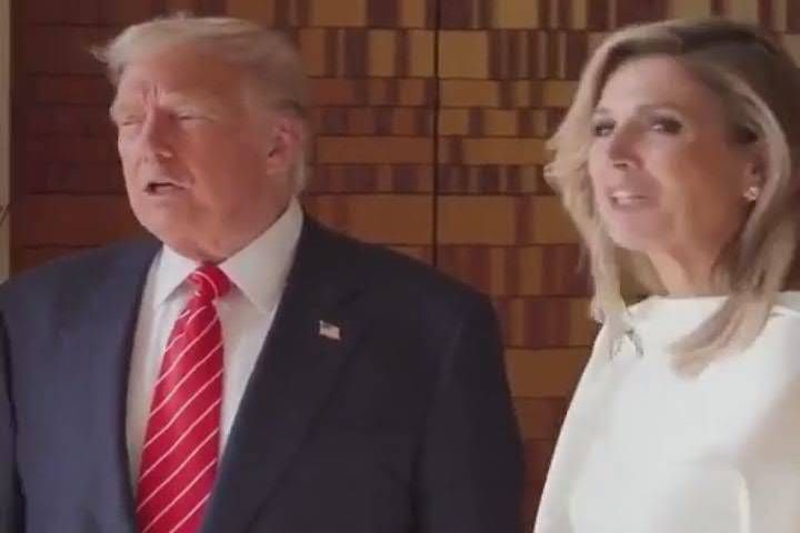Trump, la regina Maxima e il video: Donald preso in giro?