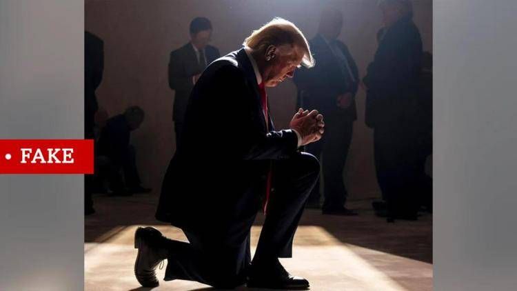 Immagine deepfake di Trump pubblicata dallo stesso presidente Usa