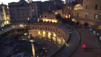 Roma, presentata nuova illuminazione artistica dei Mercati Traiano curata da Areti