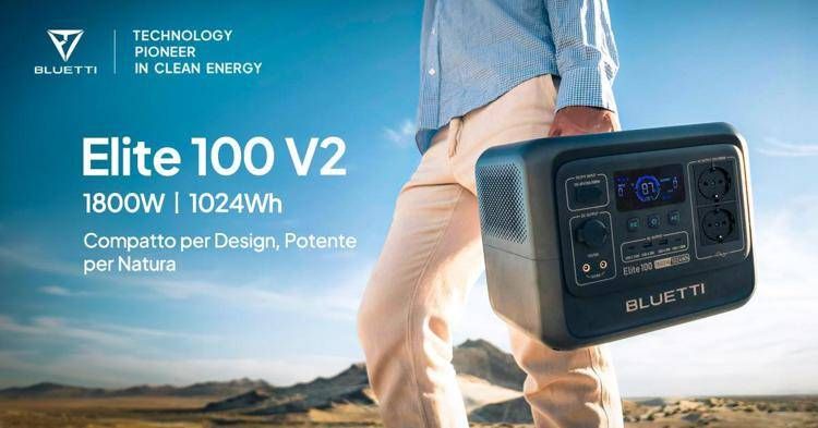 BLUETTI potenzia le offerte Prime Day con il lancio del nuovo Elite 100 V2
