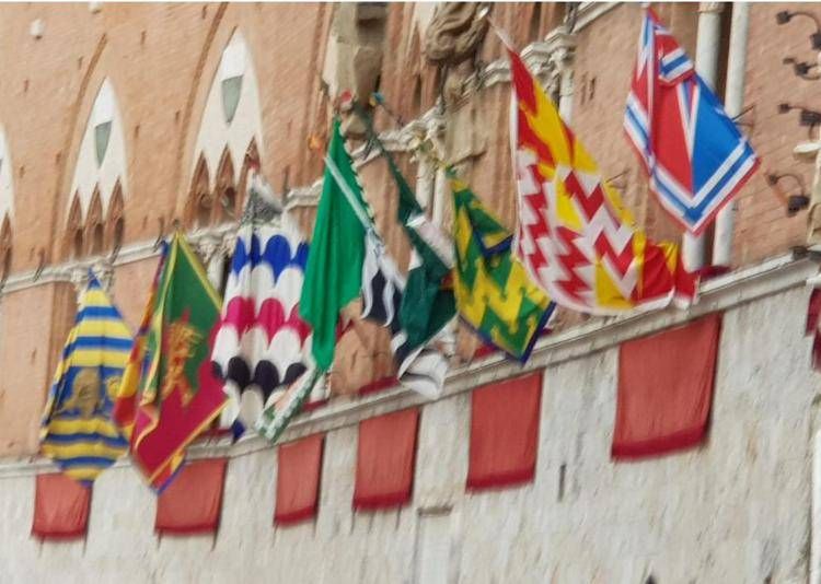 La bandiera verde annuncia il rinvio del Palio