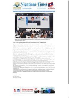 Laos: Government calls for greater mobilization of domestic resources for sustainable development