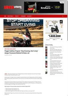 Indonesia: Piaggio launches 'Stop Dreaming, Start Living' program with exclusive offers