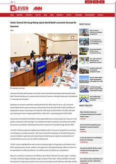 Myanmar: Min Aung Hlaing Rejects World Bank Economic Forecast