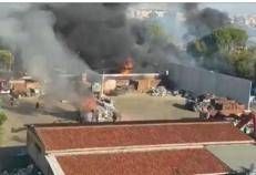 Il luogo dell'esplosione a Roma