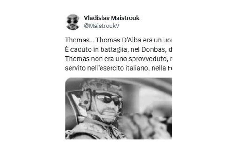 Dal post su X del giornalista ucraino Vladislav Maistrouk