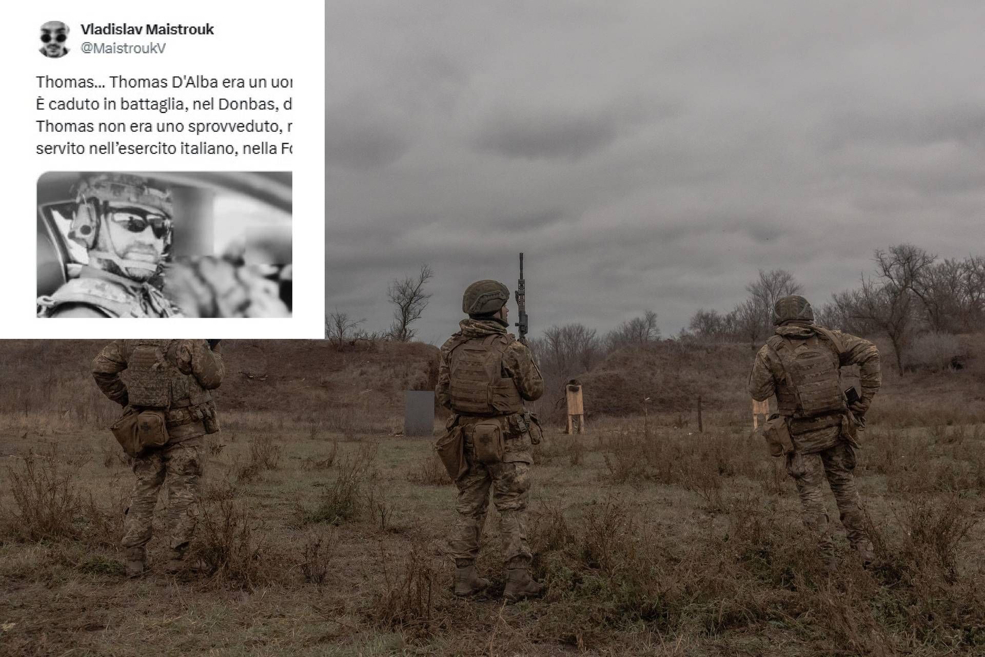 Ukraine, an Italian in battle died in Sumy: who was Thomas D’Alba