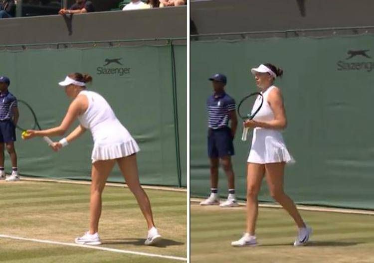 Succede solo a Wimbledon, salta il tappo di champagne e stop al match - Video