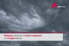 Temporali e bombe d'acqua sull'Italia, allerta maltempo in 14 regioni