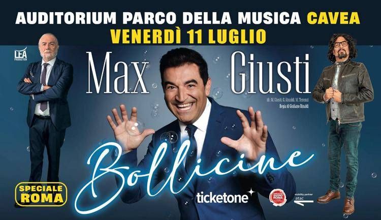 Max Giusti porta in scena 'Bollicine' all'Auditorium Parco della Musica