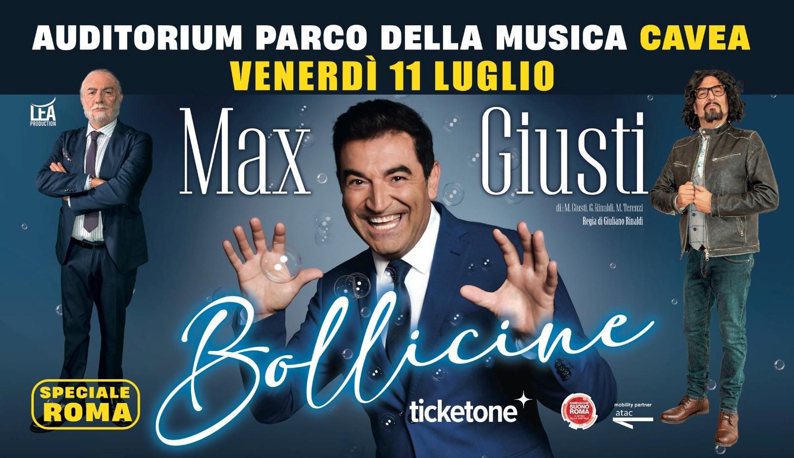 Max Giusti, sahnede oditoryum parco della musica'ya 'bollicine' getiriyor
