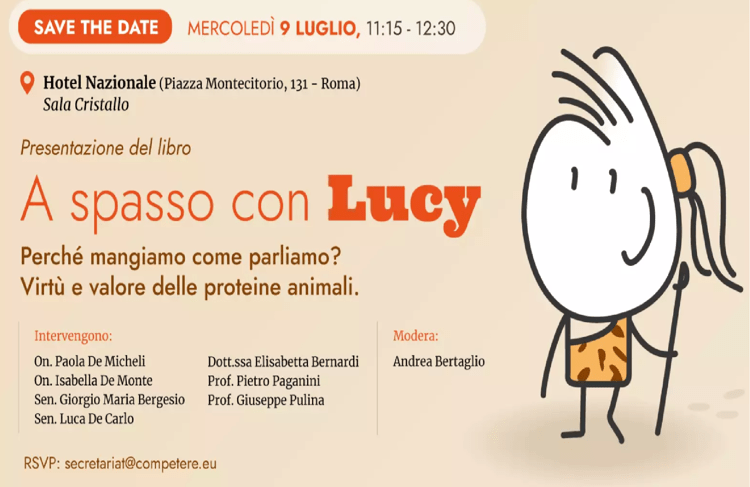 Alimentazione, nel libro 'A spasso con Lucy' le virtù e il valore delle proteine animali