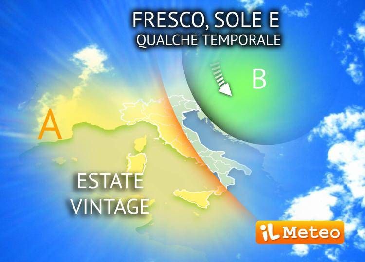 Estate 'vintage' sull'Italia: fresco, sole e qualche temporale