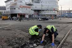 Raid russi sull'Ucraina, danni a Kiev - Afp