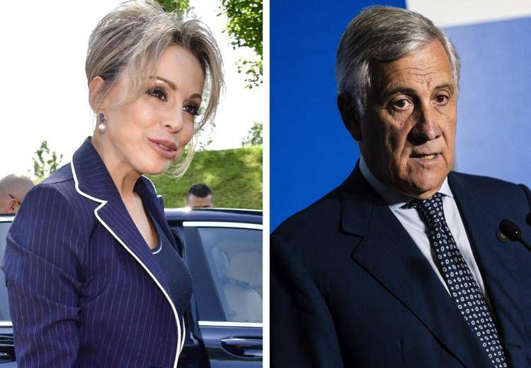 Marina Berlusconi e Antonio Tajani (Fotogramma) 