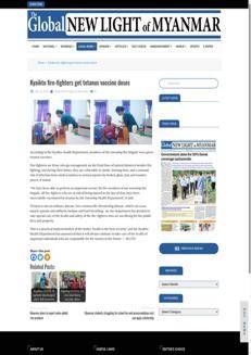 Myanmar: Tetanus Vaccination for Kyaikto Firefighters