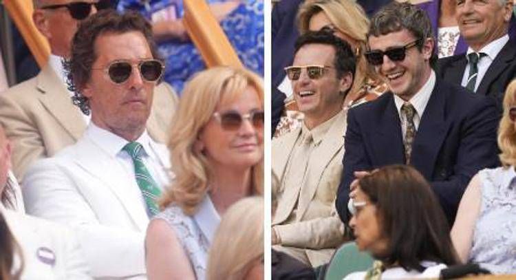Da McConaughey a Mescal, i tifosi vip a Wimbledon per Sinner-Alcaraz