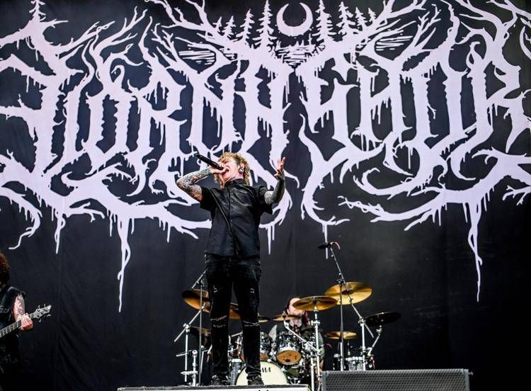 Il frontman dei Lorna Shore, Will Ramos (Ipa/Fotogramma)