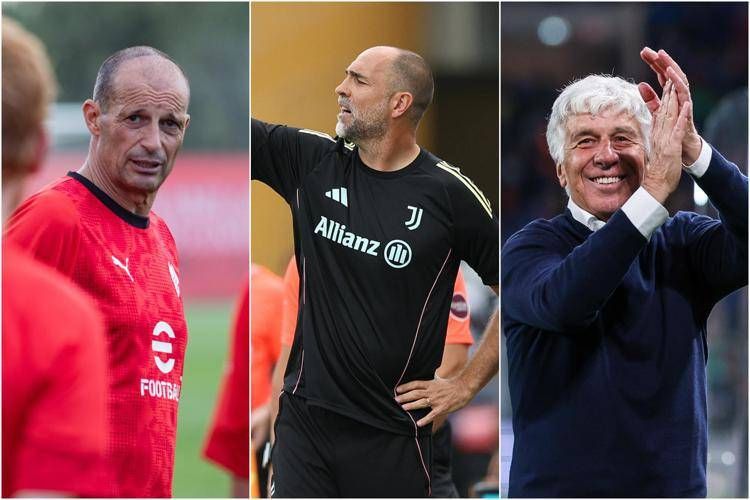 Allegri. Tudor e Gasperini - Ipa/Fotogramma