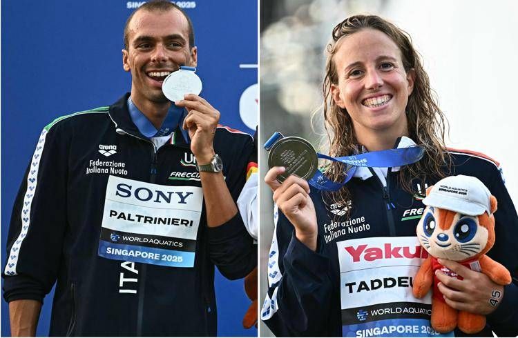 Mondiali nuoto Singapore, Paltrinieri e Taddeucci argento nella 10km