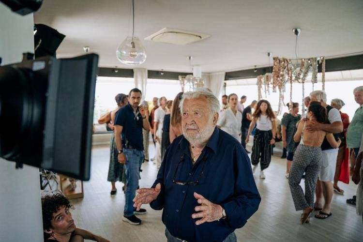 Pupi Avati sul set di 'Nel tepore del ballo'